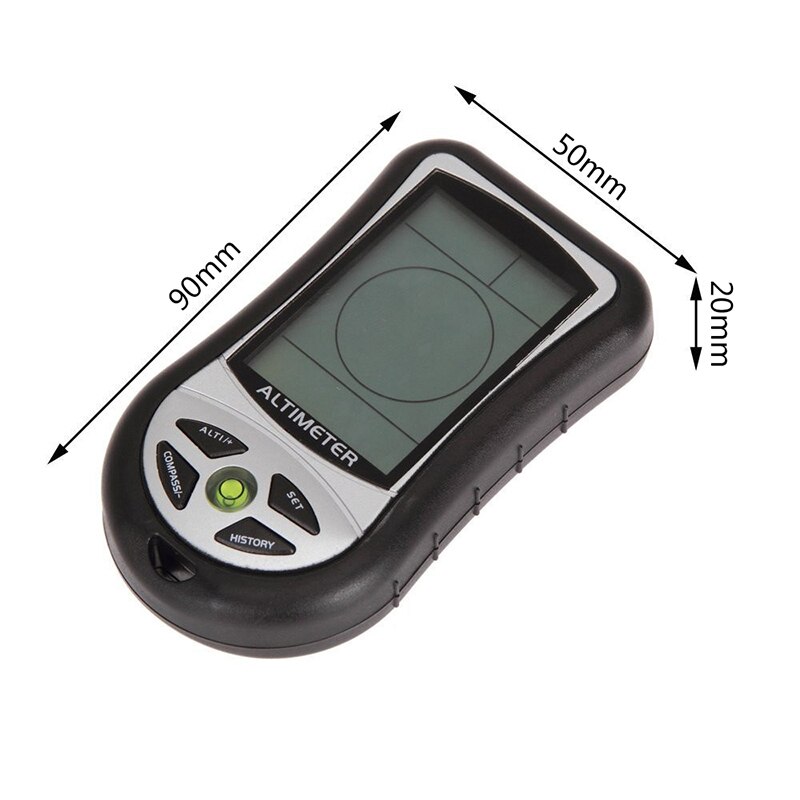 Multifunctional Electronic Digital Altimeter Altitude Barometer Portable Compass for Mountaineering Without Battery