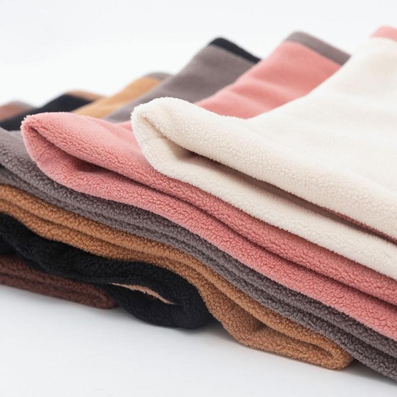 1 stk buff på halsen vinter crinkle hijab fleece skjerf ansikt bandana kvinner menn strikket solid hals skjerf buff på halsen vinter