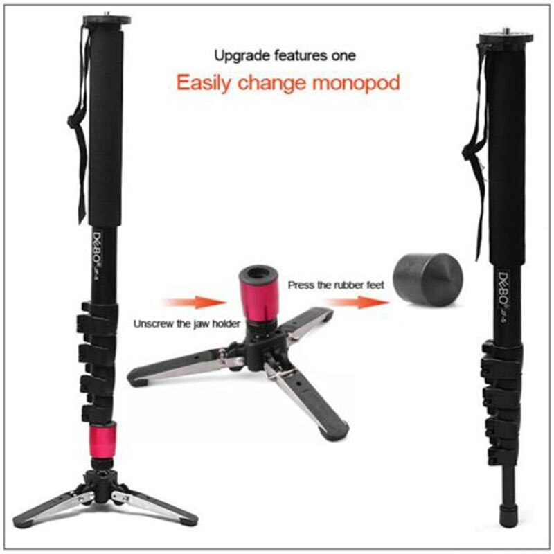 Foleto Universele 3 Benen Statief Monopod Voetstuk Unipod Houder Ondersteuning 3/8 schroef Voor DSLR Camera Manfrotto Gitzo Benro Statief