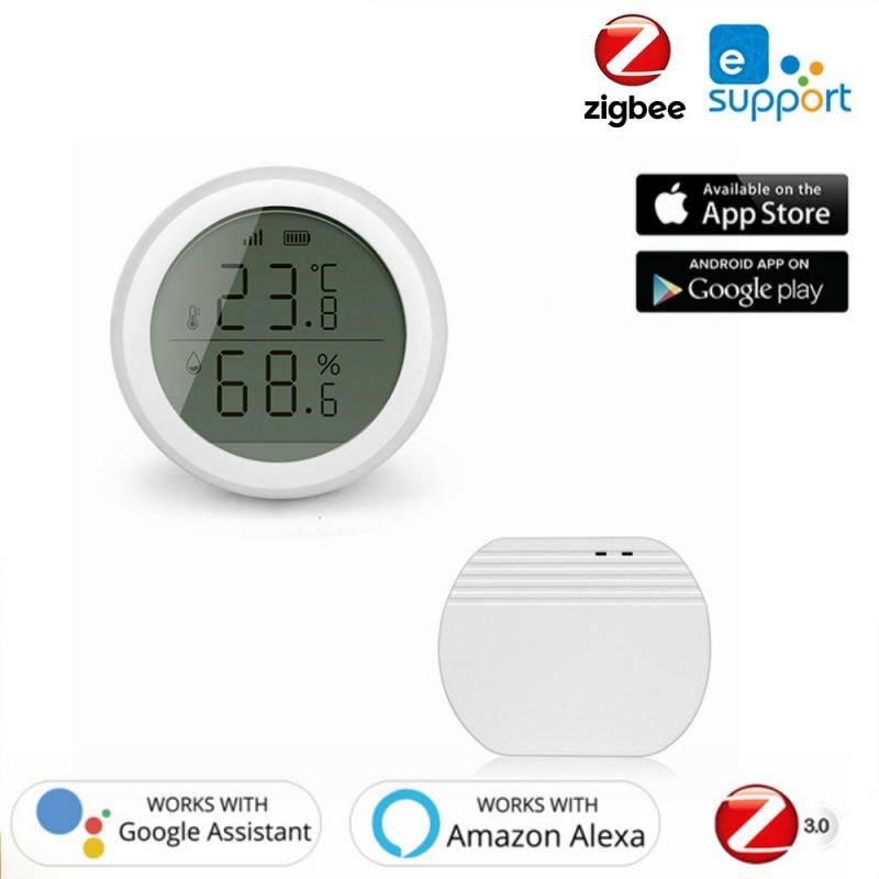 5Pcs Tuya ZigBee Smart Home Temperature And Humidity Sensor With LED Screen With Alexa Home Assistant Tuya Zigbee Hub EWelink
