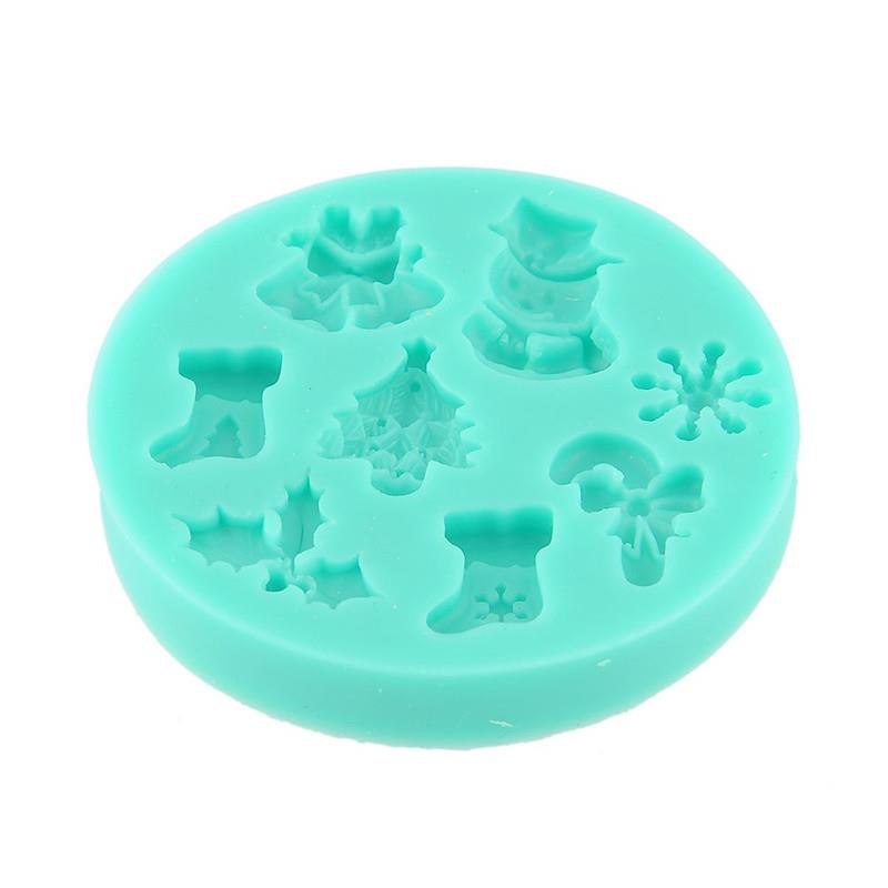 3D Kerstboom Bell Silicone Cake Suger Fondant Mold Xmas Diy