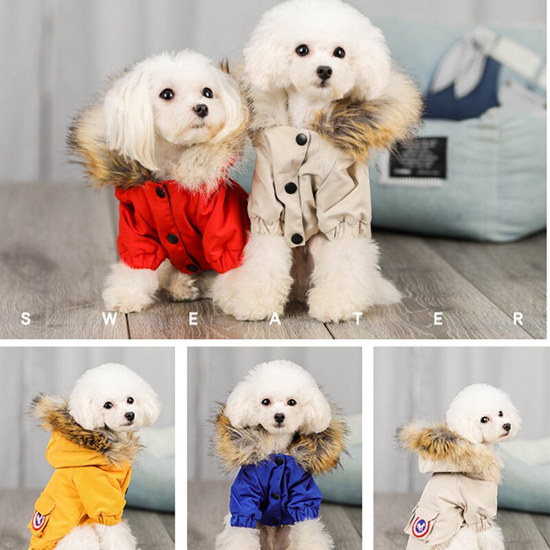 Haustier Kleidung Warme Unten Jacke Winddicht Hund Kleidung Parkas Winter Welpen Mantel Kleidung für Kleine Hunde Chihuahua Weihnachten