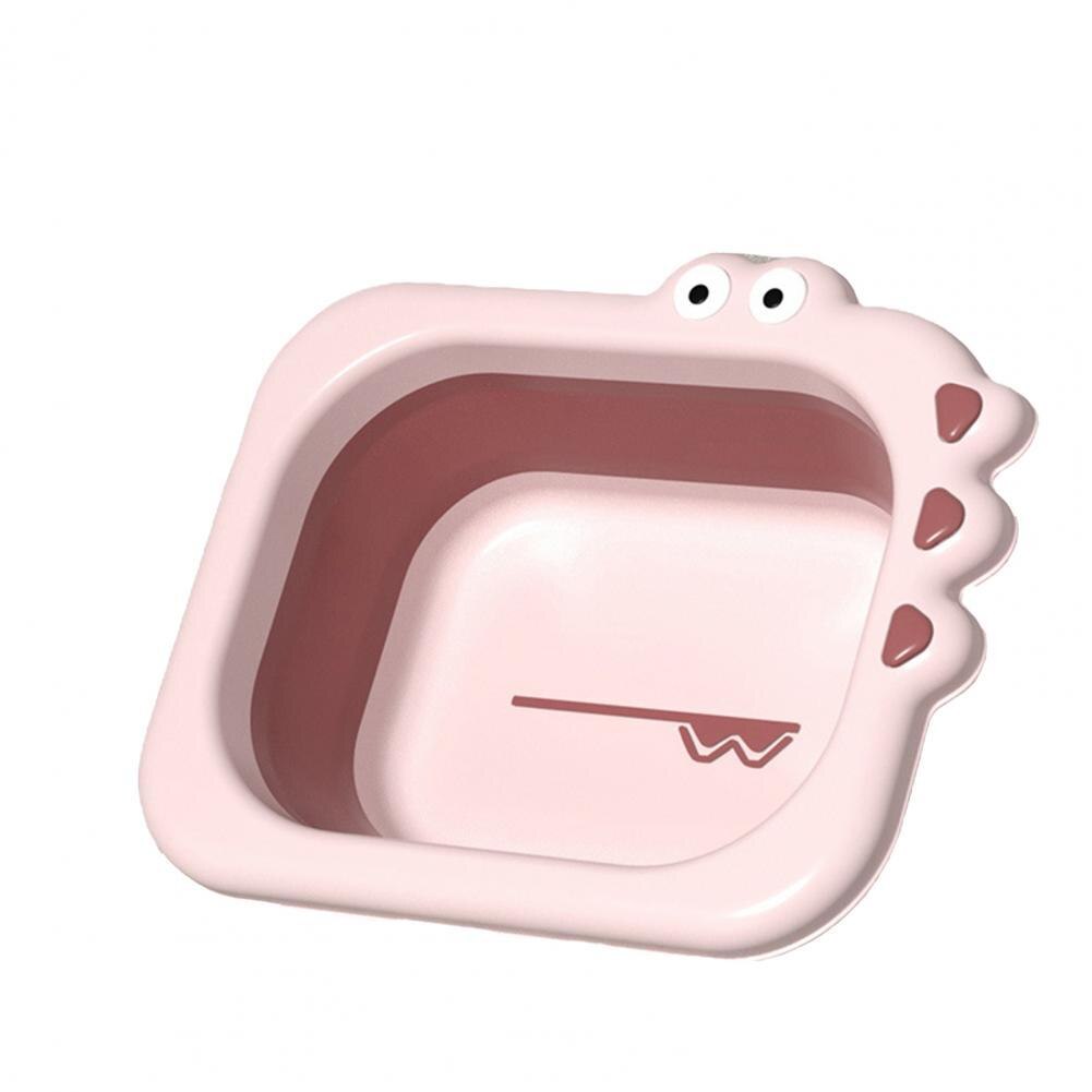 Adorable Kids Basin Plastic Baby Tub Lovely Anti-corrosion Kids Bathing Water Tub: Pink