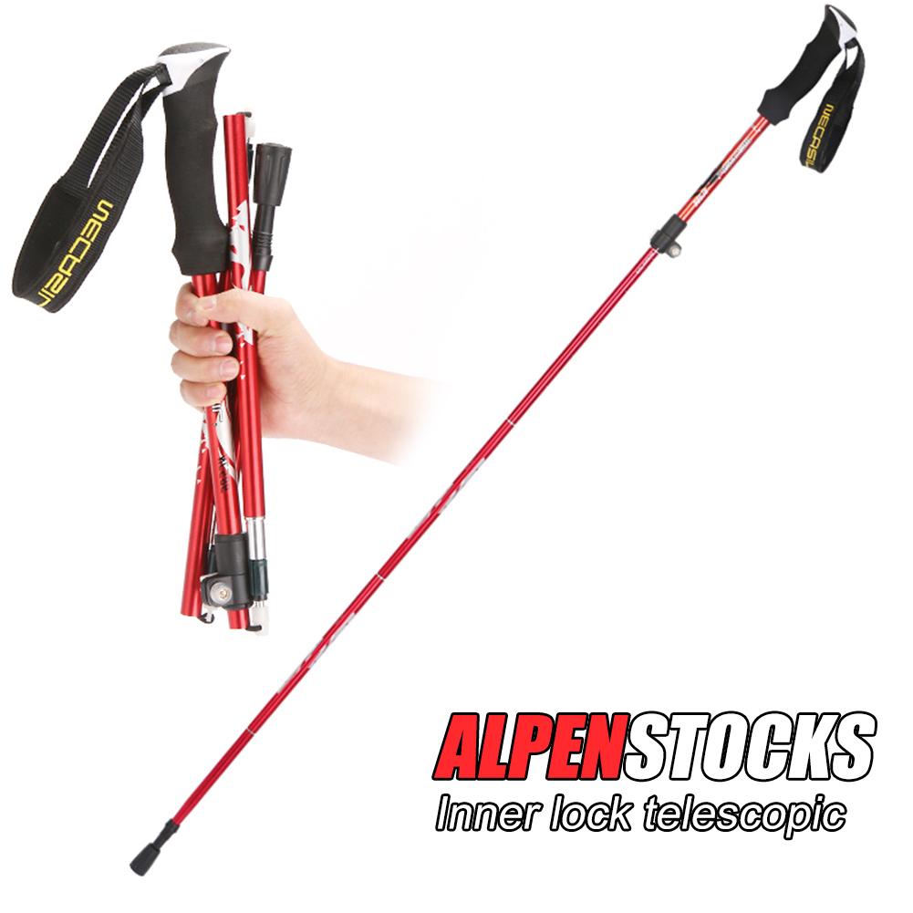 Walking Sticks Skillful Manufacture Trekking Pole 5 Sections EVA+Aluminum Telescopic Outdoor Hiking Walking Stick