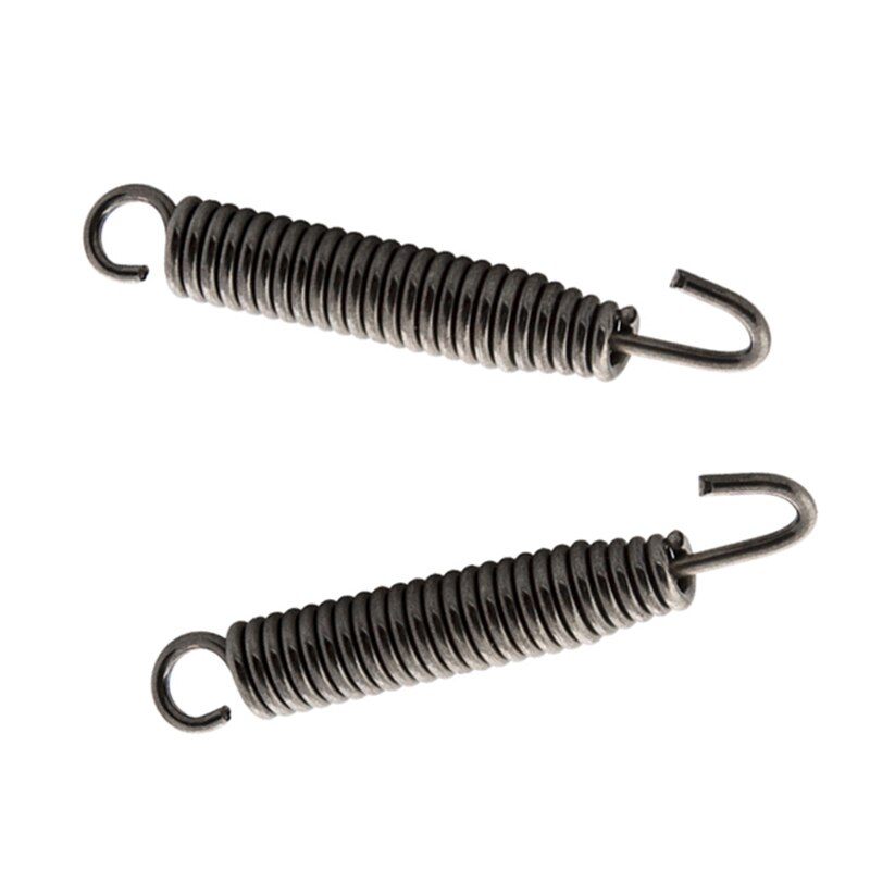 2pcs 80mm Motorcycle Stainless Steel Exhaust Springs Expansion Chambers Exhaust Pipe Extension Spring