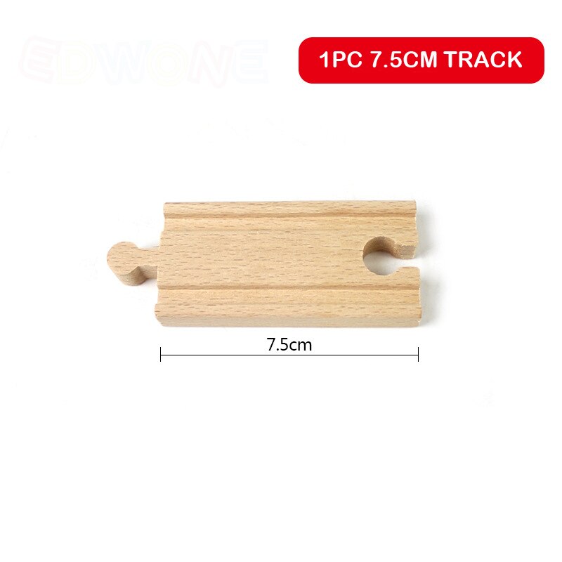 Wooden Train Track Accessories Beech Wood Train Railway Parts Straight Curve Tracks Fit Thomas Biro Train Toys for Kids: 7.5cm track