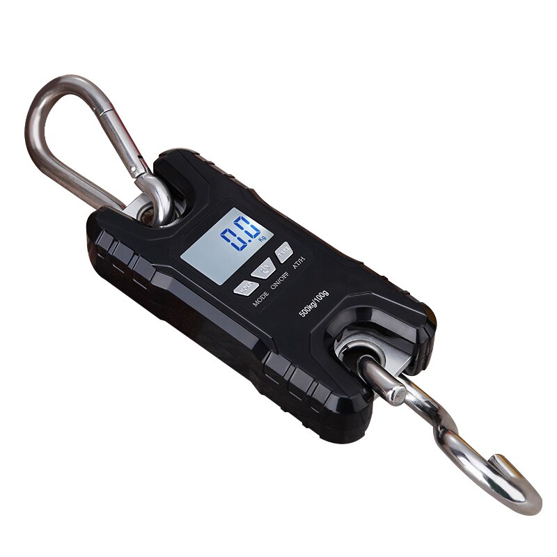 1 Mini échelle de crochet d'échelle de grue numérique 500kg/100g échelle de petite taille échelle portative échelle multifonctionnelle: black