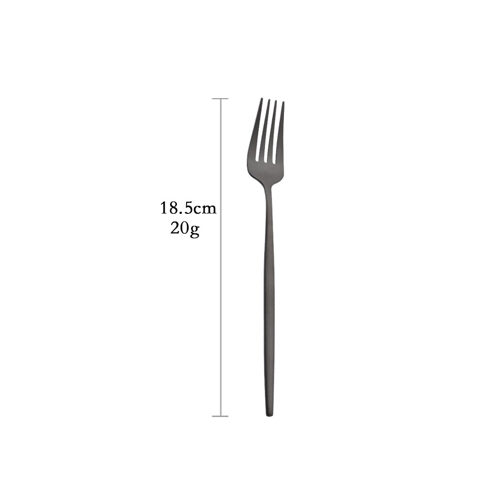 Matte Black Dinnerware Set Knife Fork Dessert Spoon Tableware Cutlery Set Stainless Steel Silverware Flatware Kitchen Dinner Set: GRAY
