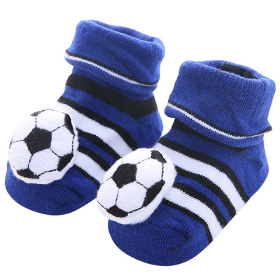 Baby Socks Rubber Anti Slip Floor Cartoon Kids Toddlers Autumn Spring Animal Newborn: Football
