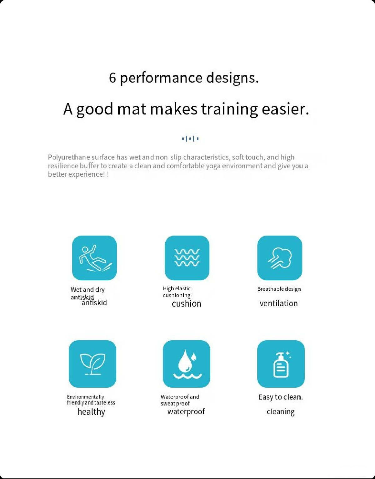 Lezyan Yoga Double Layer Non-Slip Mat Yoga Exercise Pad With Position Line For Fitness and Pilates Спортивный Гимнастический Тан