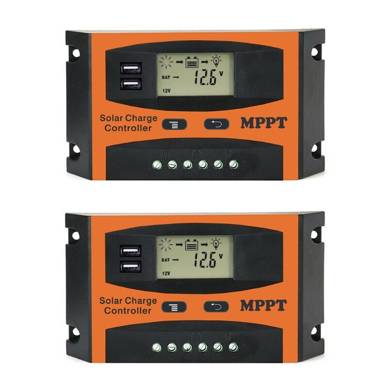50A/60A 12V/24V Zonnepaneel Intelligente Regulator Mppt Solar Charge Controller W/Multi-functie Verstelbare Lcd Display
