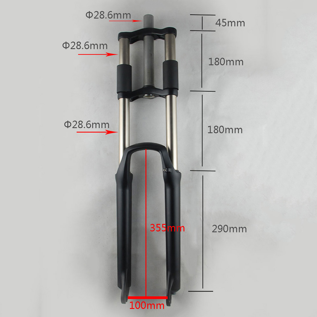 DH Downhill Bike Stroke Suspension Fork Disc Brake Aluminum Alloy 26