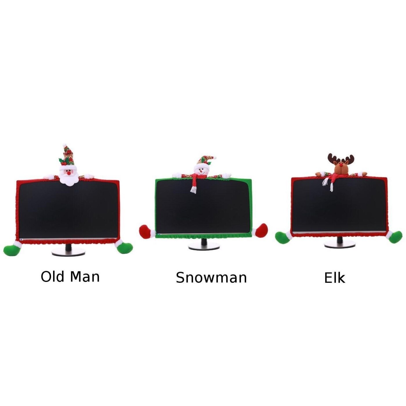 Juldekoration stereo tecknad dator skal fodral non-woven xmas tillbehör