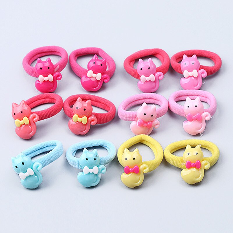 10Pcs/Set Candy Baby Girl Hair Band For Little Girls Children Elastic Hair Ropes Rubber Band Headwear Baby Hair Accessories