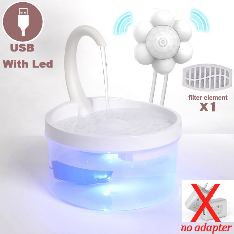 Abreuvoir Intelligent avec capteur de mouvement pour animaux de compagnie, abreuvoir automatique pour chats et chiens, 2l, alimentation USB: C-02-sensorX1