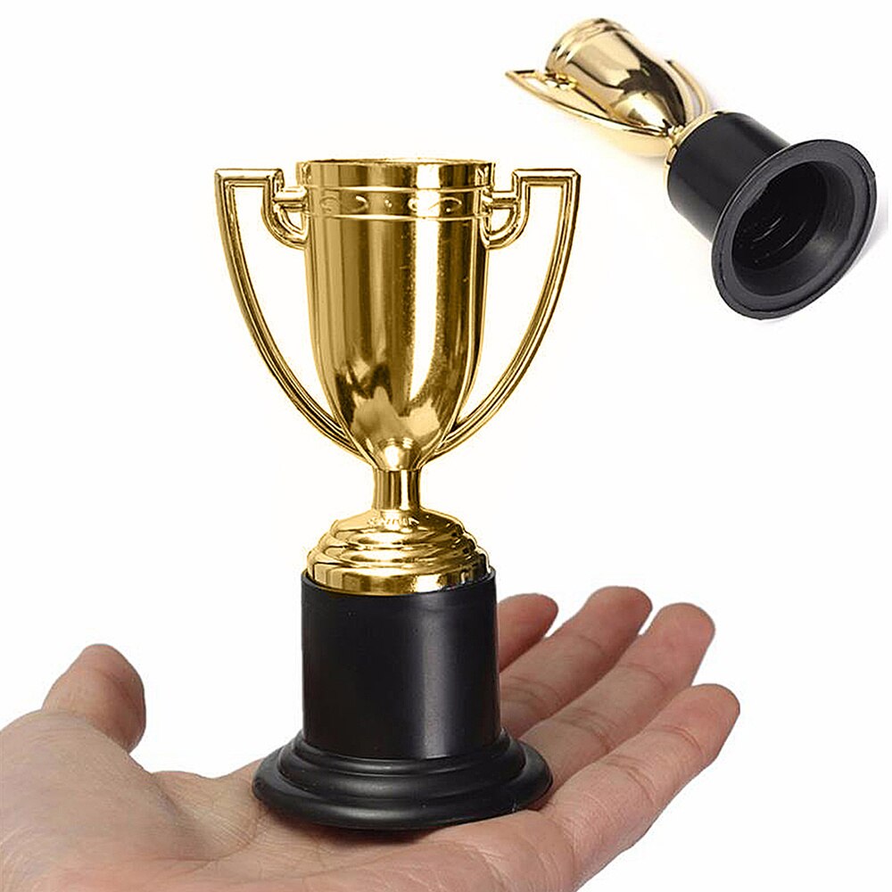 12 Uds. De Mini copas trofeo de oro y premios de medallas pequeñas, premios de , trofeos, juguetes para estudiantes, deporte (6 uds. Trophie