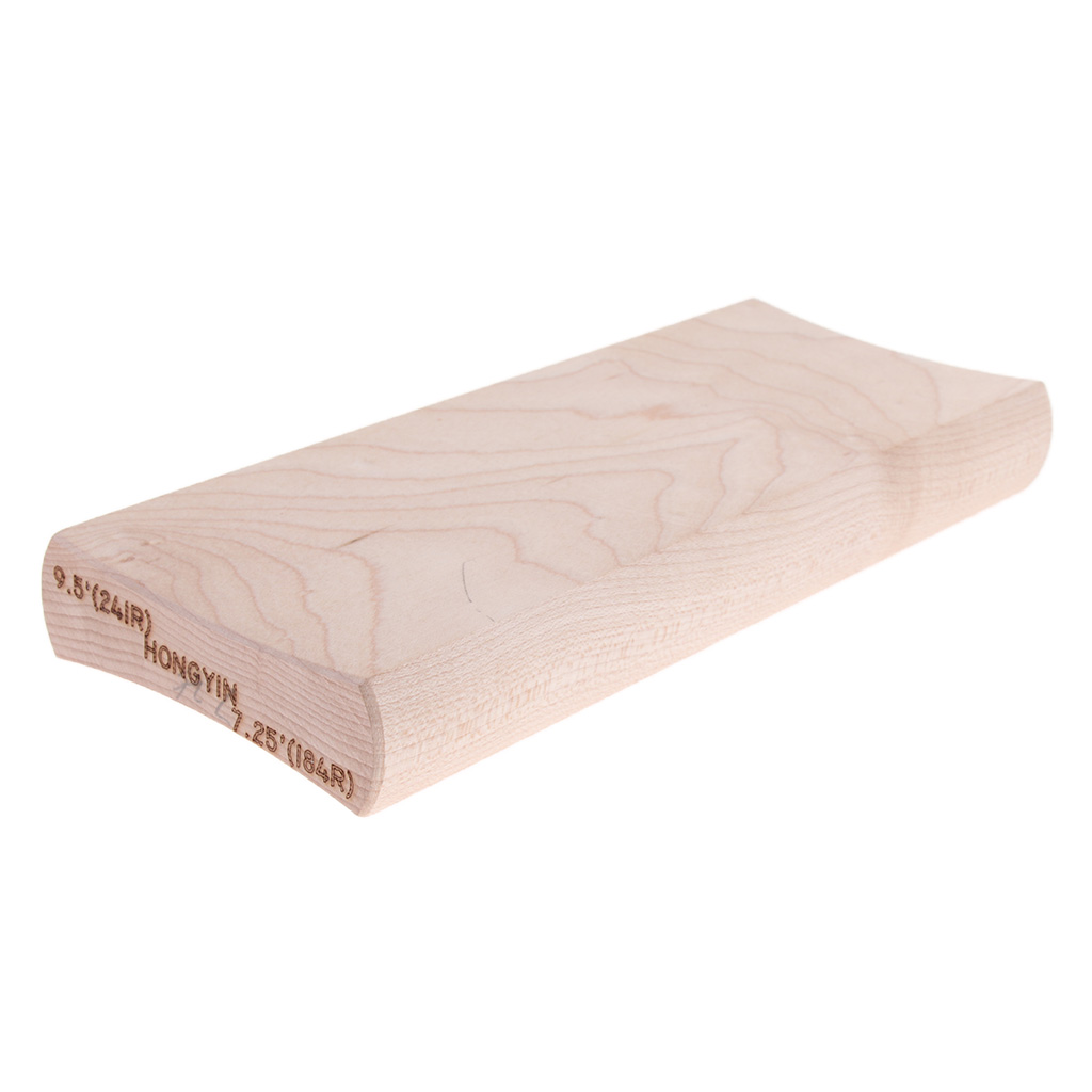 Wooden Radius Sanding Block for Guitar Bass Fingerboard Fret Leveling Luthier Tool: 9.5-7.25inch