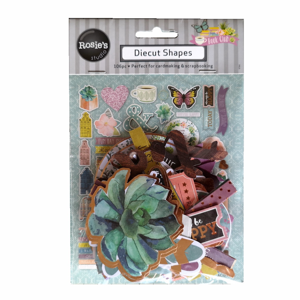 CRZCrafter-Bloc de papel con formas de efemera, diseños de lámina impresa, adornos, 106 uds, álbum de manualidades, fabricación de tarjetas, diario