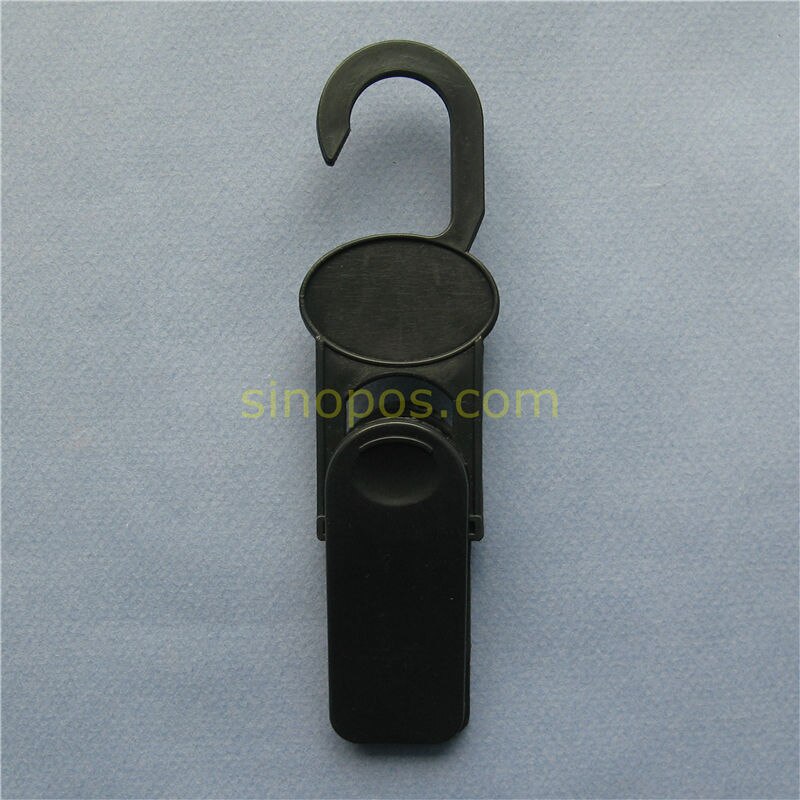 Plastic Boots Hanger Labelling Clip 150mm, leather fabric swatch display hanging clip, heavy duty merchandise clip with hook