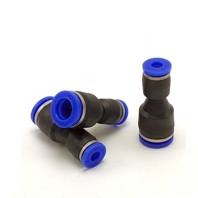 Encaixes pneumáticos que encaixam o plutônio plástico do conector 4mm 6mm 8mm 10mm para o impulso do tubo da mangueira da água do ar na conexão rápida reta do gás