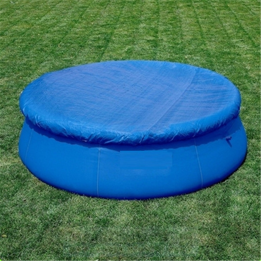 Tela de cobertura para piscina de gran tamaño, herramientas de limpieza, pañal con cubierta para polvo, lona tejida PE redonda para jardín al aire libre