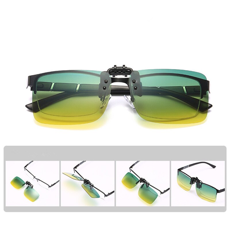 Gepolariseerde Rijden Fietsen Vissen Bril Nachtzicht Dag Tijd Clip-On Lens Zonnebril Bril