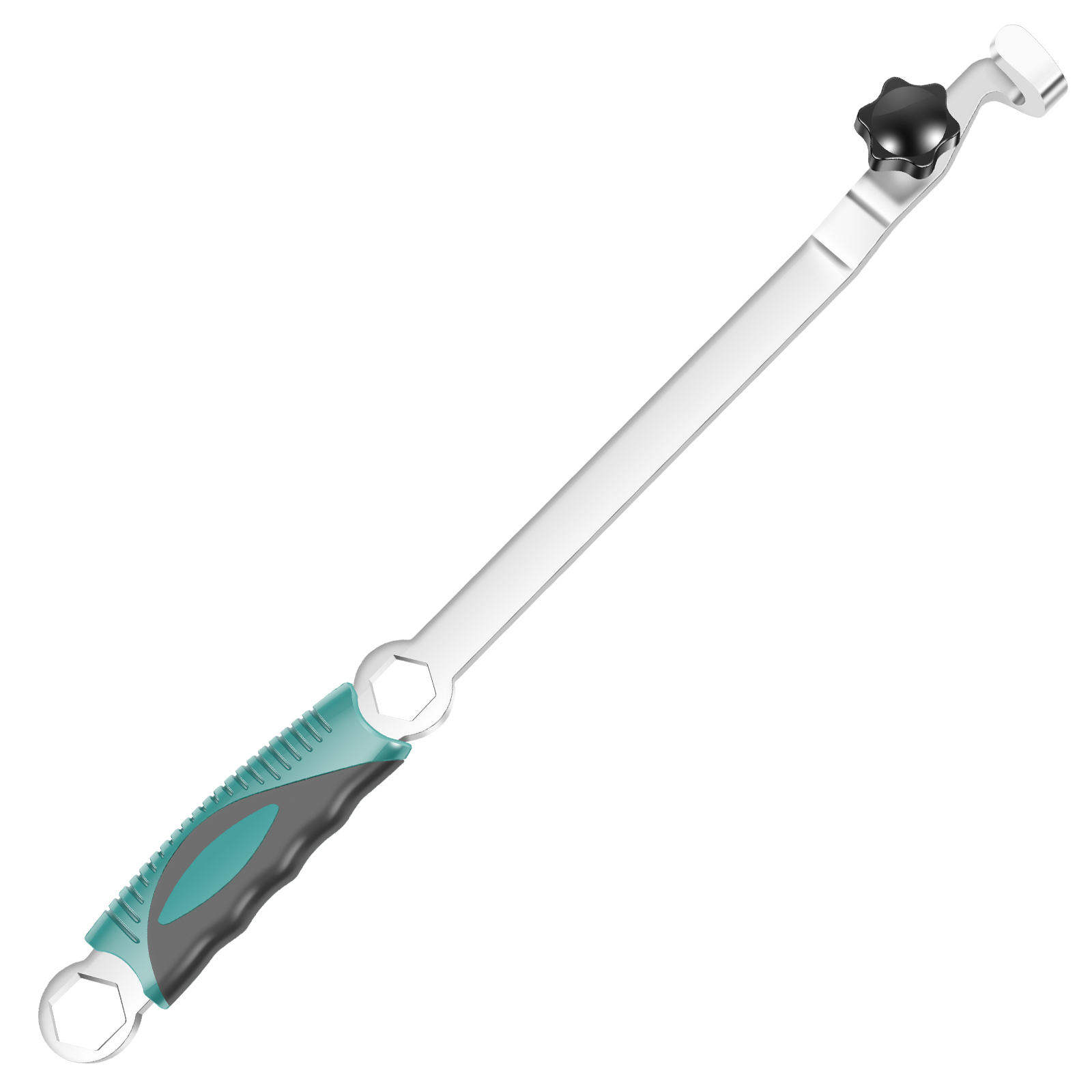 1Pc Wrench Extender Tool Chroomvanadiumstaal Wrench Extension Universele Spanner Koppelversterker Apparaat voor Draai Moeren Bouten: Zilver
