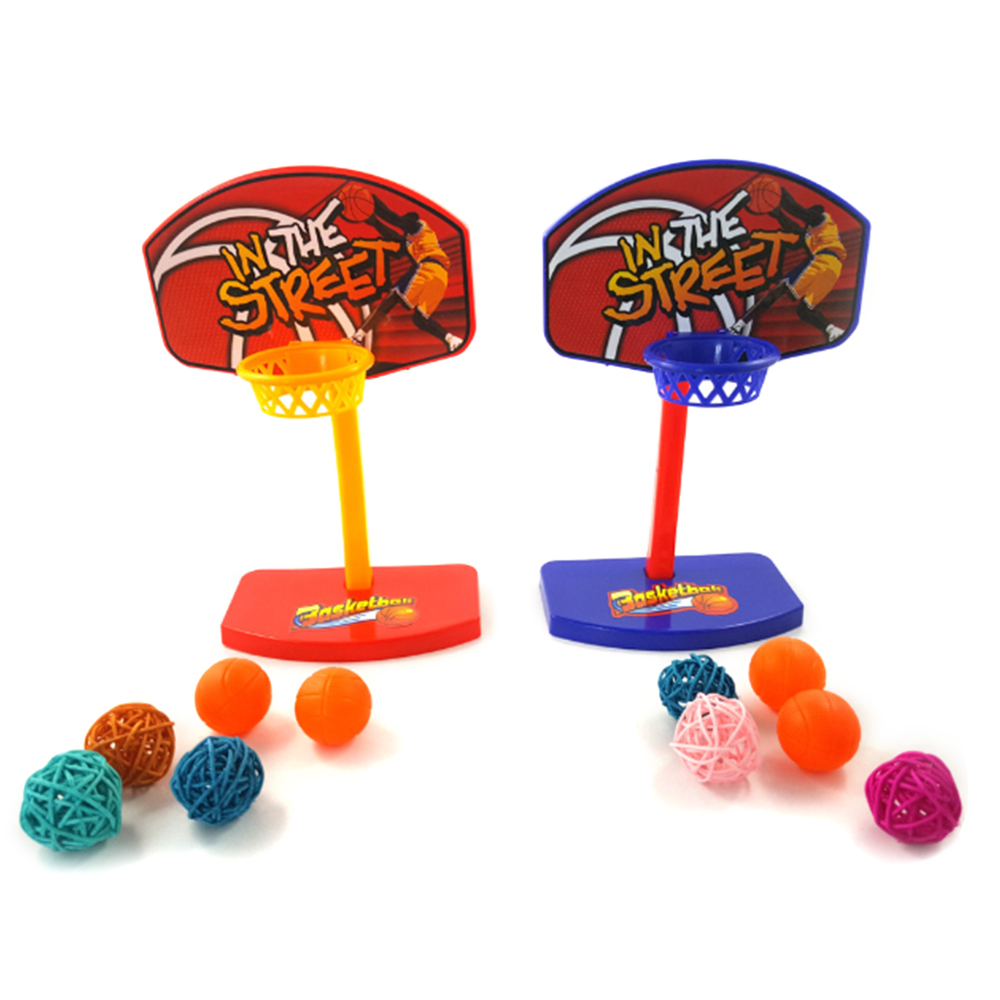 Funny Mini Basketball Hoop Basketball Shoot Toy for Parrot Intelligence Puzzle Developmental Game Chew Toys Pet Birds Supplies