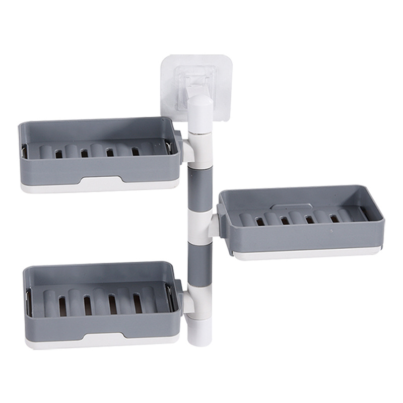Zeepbakje Voor Badkamer Douche Zeephouder Wall Mounted Keuken Plank Organizer Producten Moderne Inrichting Zonder Boren