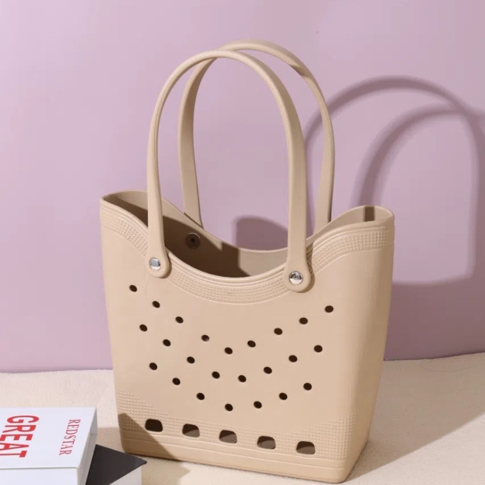 Torba z dziurami Duża pojemność Modna damska torba na zakupy Kosz Torba na zwierzęta Torba plażowa EVA Minimalistyczna torba na zakupy na zewnątrz: SZARY