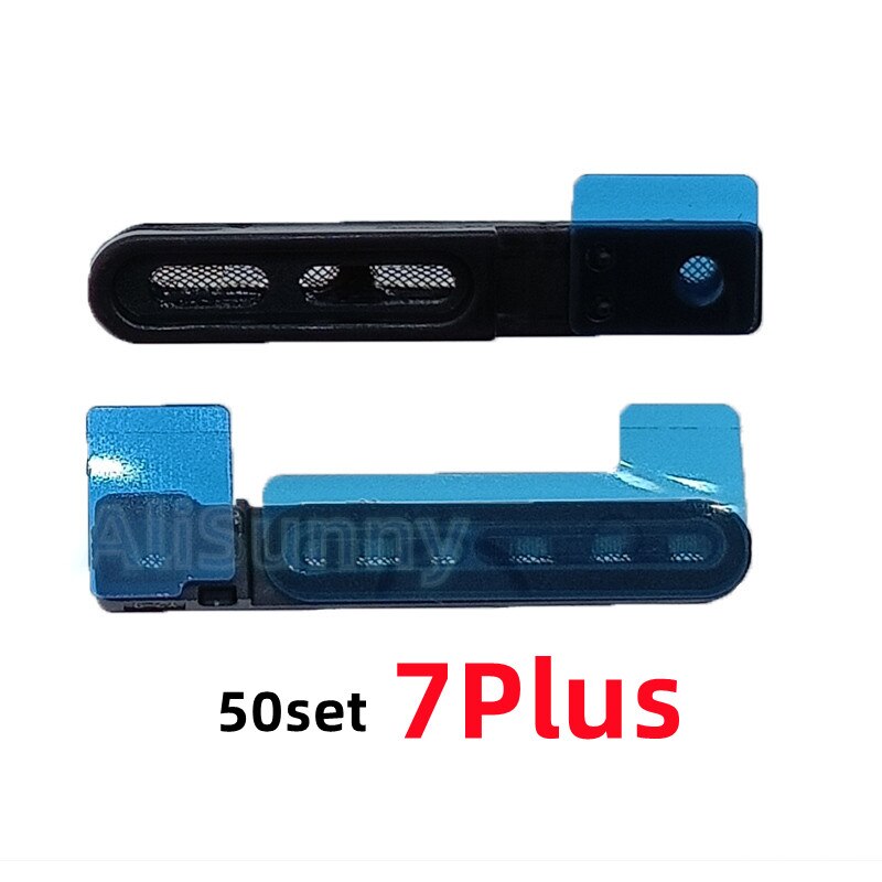 AliSunny 50Set głośnik + Mic Mesh samoprzylepna naklejka na iPhone 6 6S 7 Plus lewa + prawa siatka przeciwkurzowe ucho ekran dotknij klej: 50x for 7Plus