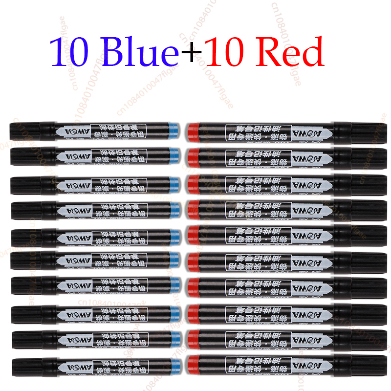 6 PCS Permanent Marker Pen Manga Drawing Markers Black Blue Red Waterproof Ink Sketch Pens Stationery Art School Supplies: Light Grey