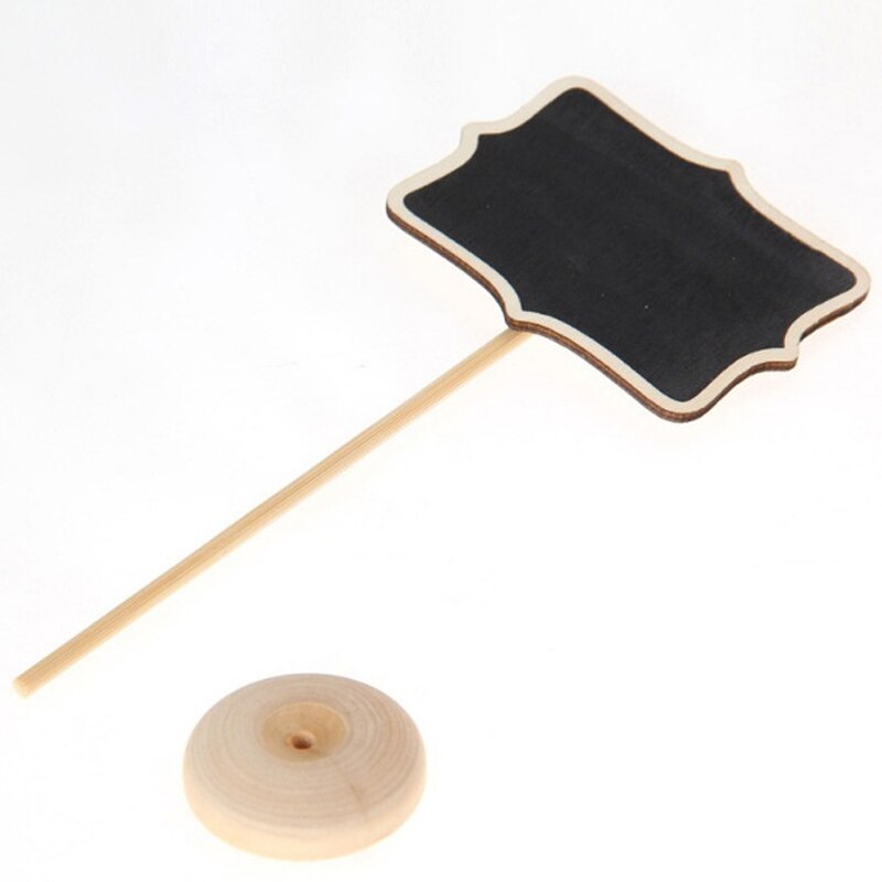 5 stk træ mini tavle tavle med standplads bryllup bord nummerskilt sub