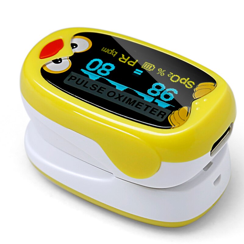 Child Pediatri Portable Pulse Oximeter Finger Oxygen SpO2 Saturation Monitor and Pulse Rate USB Rechargeable