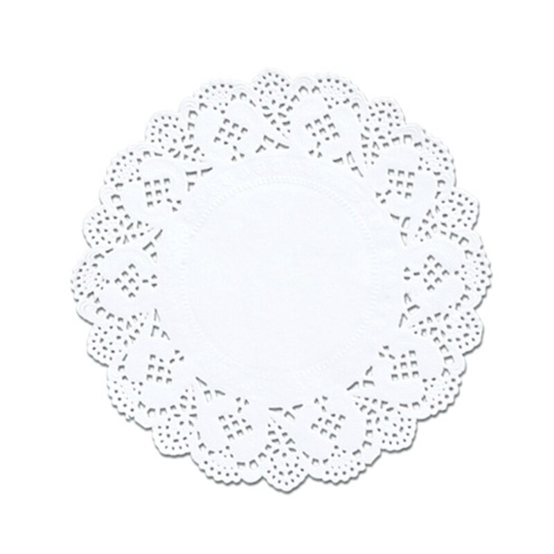 Japanese Sushi Bamboo Basket with Handle Dessert Fried Food Serving Tray Snack Fruit Dish Plate Round Paper Doilies Ta: Large paper pad