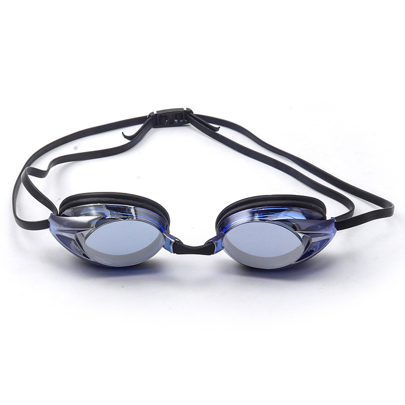 1 Stück Schwimmbrille – Schwimmbrille, mit Ohrstöpseln, professionell, beschlagfrei, kein Auslaufen, UV-Schutz, Weitsicht-Schwimmbrille für: Tiefe Blau
