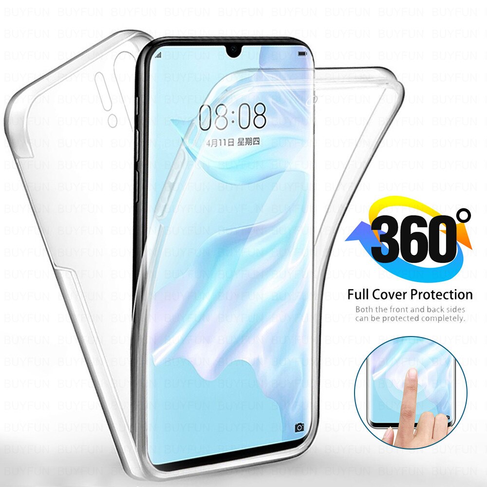 360 custodia trasparente completa per Huawei p40 p30 p20 lite light nova 7 6 se 5t 5z 5i pro Y8p y7p p smart plus 2019 custodia in Silicone