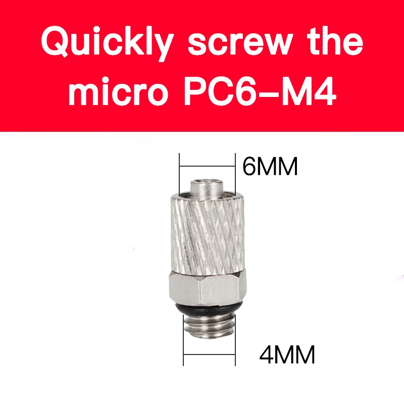 Connecteur Pneumatique à Torsion Rapide Type M5/M3/M6/M4 PL - Verrouillage Métallique Laiton - Pour Tuyau PC M5-4
