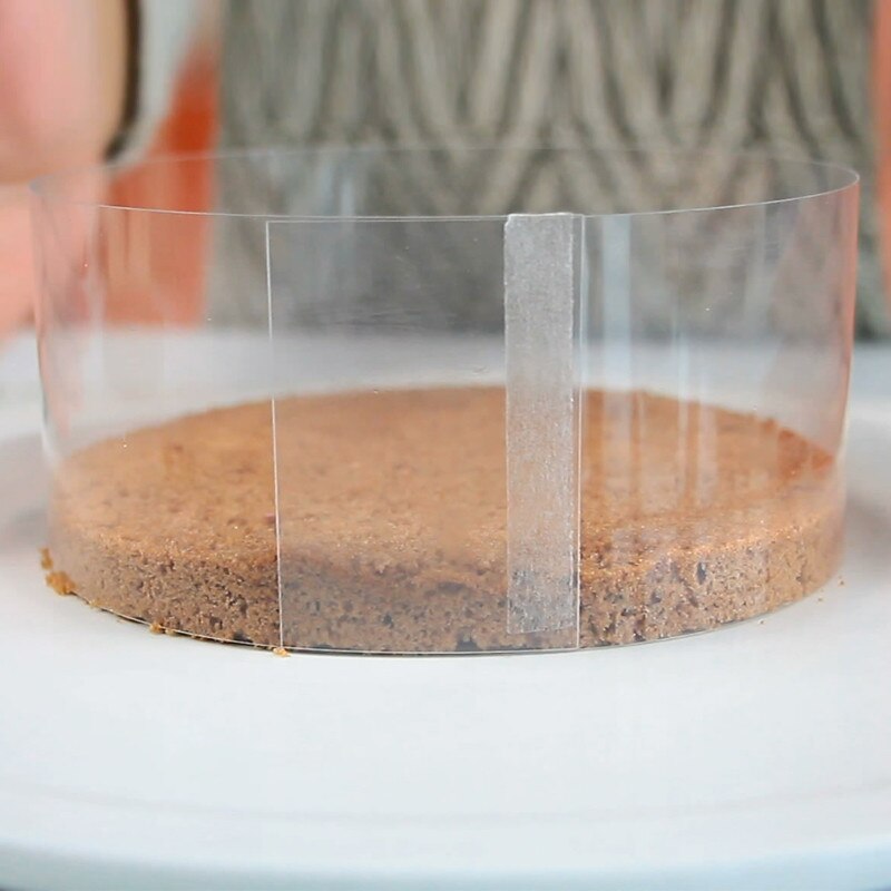6cm/8cm bredde myk 200m ruller gjennomsiktig mousse kake rundt kant innpakningstape plast sidemembran gjør-det-selv kakeverktøy
