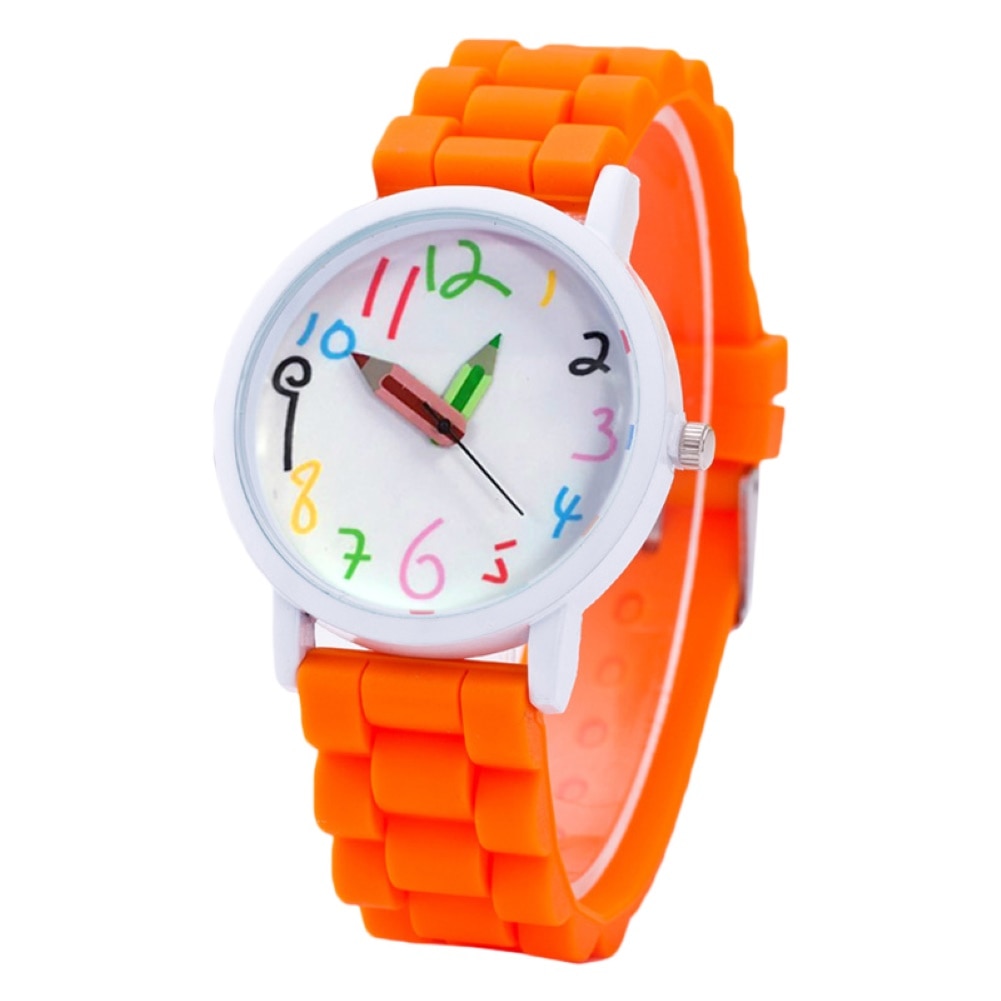 Kinderen Kids Arabische Cijfers Potlood Analoge Weergave Quartz Polshorloge Kids Kinderen Relogio Feminino Trendy Horloge