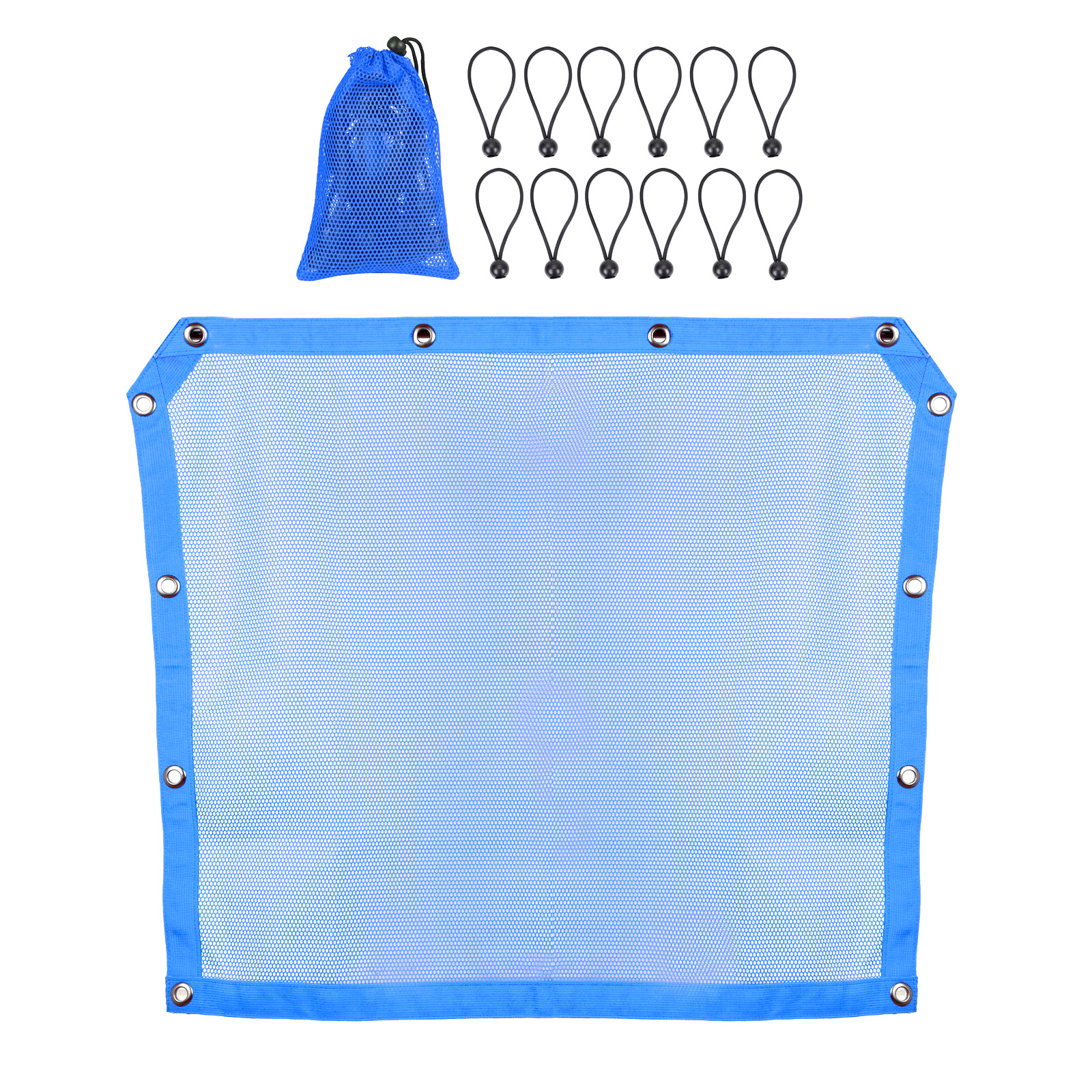 Pare-soleil supérieur en maille pour UTV XP, filet de fenêtre en maille, couverture supérieure d'ombre de toit, maille en PVC, protection UV pour Yicin is RZR Pro XP/4, , , 2022, 2023: Bleu