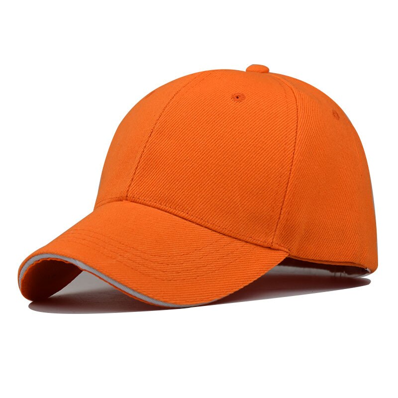 Baseball Cap Snapback Hat Polyester Thick Spring Autumn Cap Pure color cap keep warm Hip Hop Fitted Cap For Men Women: Orange