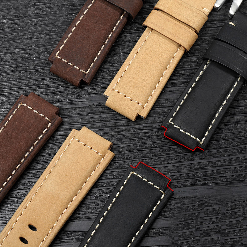 For TIMEX Watchband Men's Tide Compass Strap T2N721 T2N720 W2R55500 TW2T76500 Convex leather wristwatch chain 24x16mm with tools