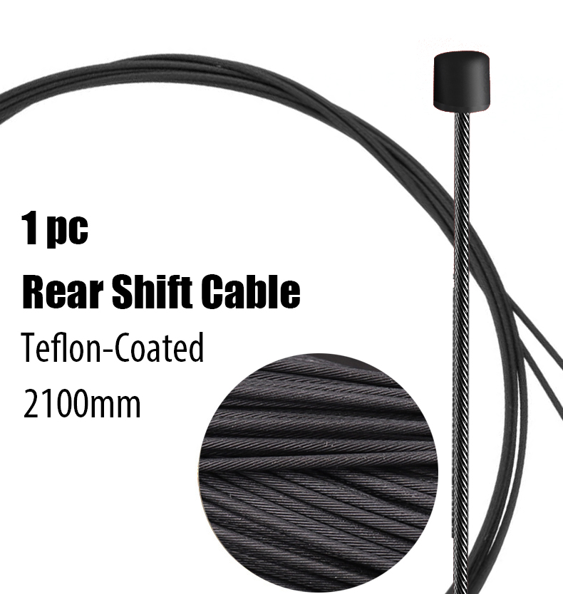 1pc innervaier til landeveissykkel, mtb-sykkel, wireline, terrengsykkel, girspak, girskifter, bremsekabler, polert, glatt rustfritt stål: Hvit