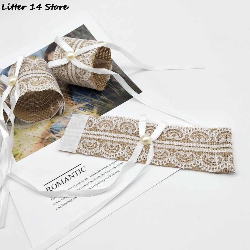 5PCS Lace Napkin Ring Buckle Wedding Wedding Table And Chair Buckle Burlap Napkin Ring Napkin Wedding Banquet Party Decoration