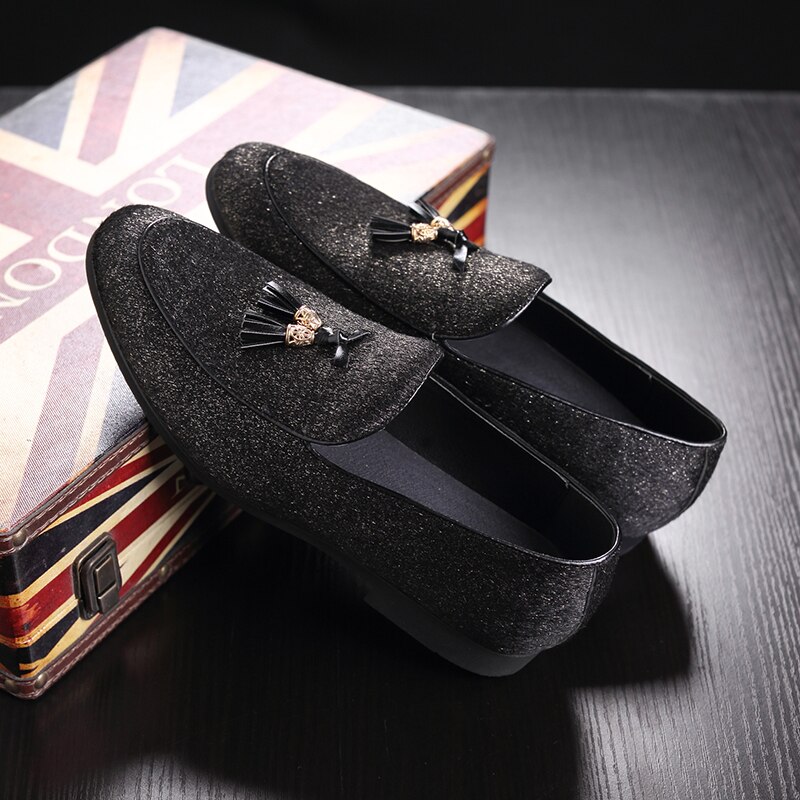 Casual loafers for menn fest brudekjole sko rød såle plus size