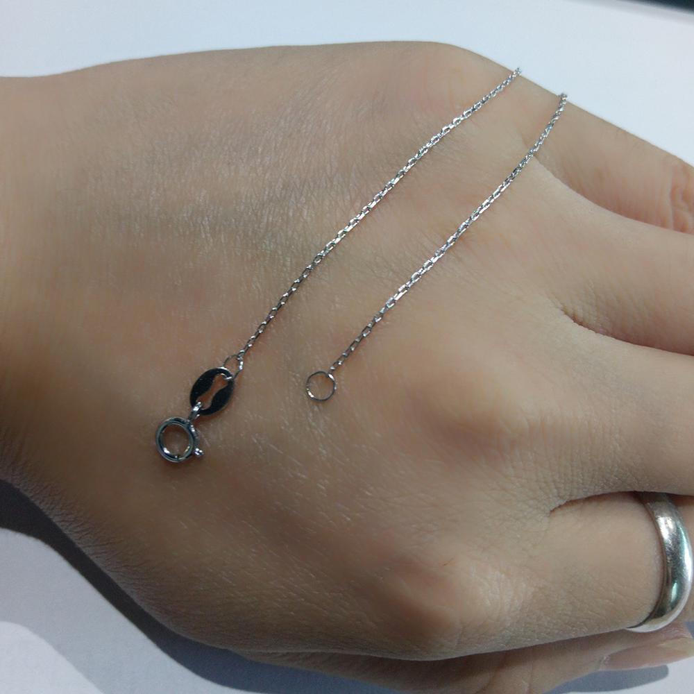 925 sterling silver kedjor hänge halsband 0.50mm kabel kedja silver passform för hänge berlock för kvinnor/män