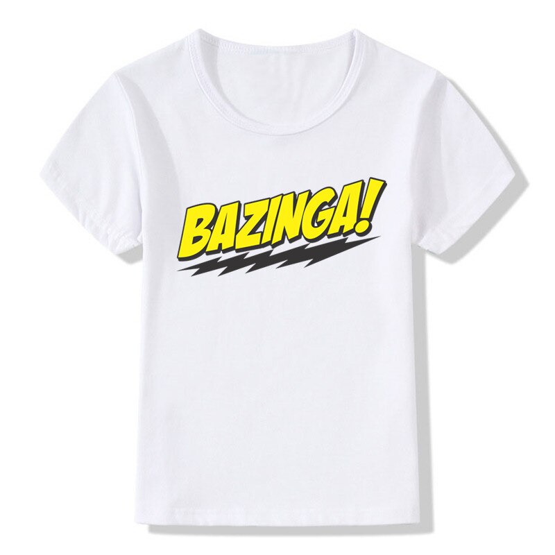 2019 crianças o grande bang teoria bazinga t camisa crianças verão casual manga curta topos bebê meninos meninas roupas, ooo462