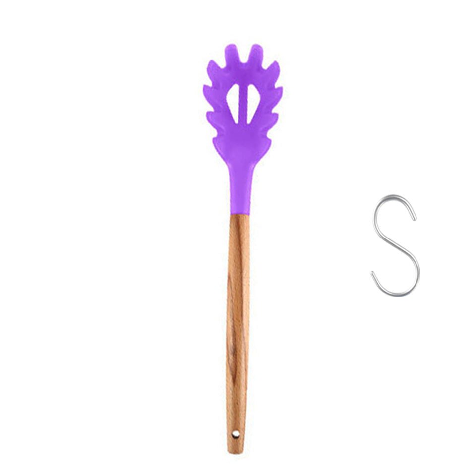 Praktische Pasta Nudel Löffel Scoop Sieb Nudel Spaghetti Schöpfen Slot Spoonr Küche Gerät: Violett