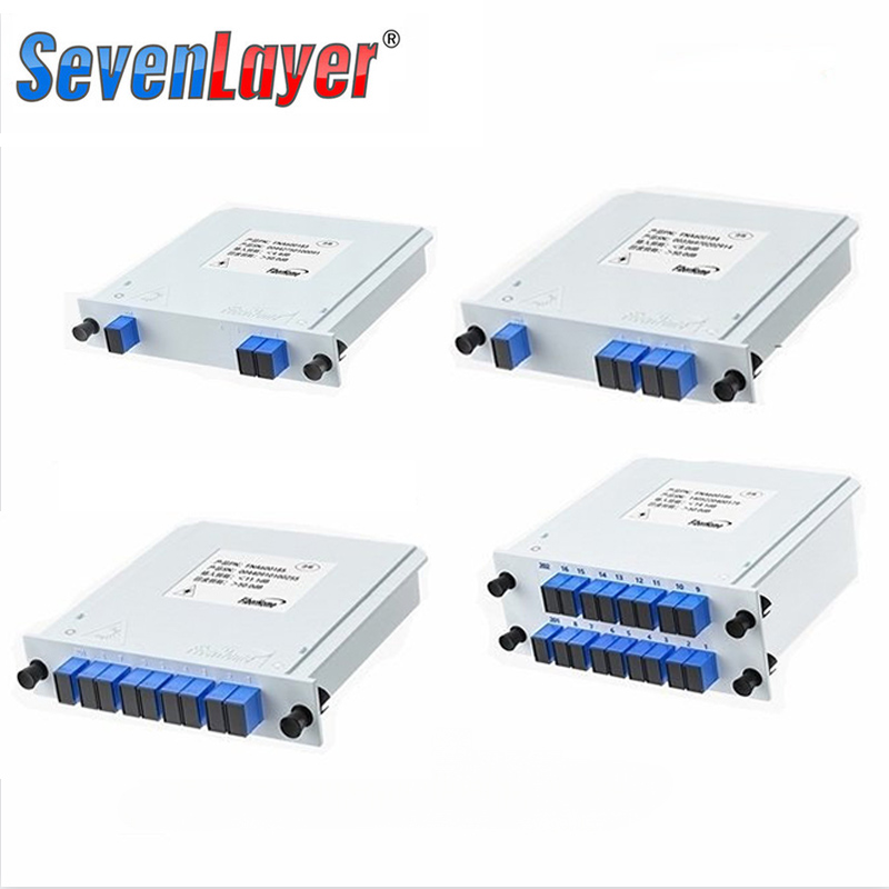Optische vezelsplitter 1-2 1-4 1-8 1-16 SC UPC/APC Cassettendoos Plug-in Type Optische splitter